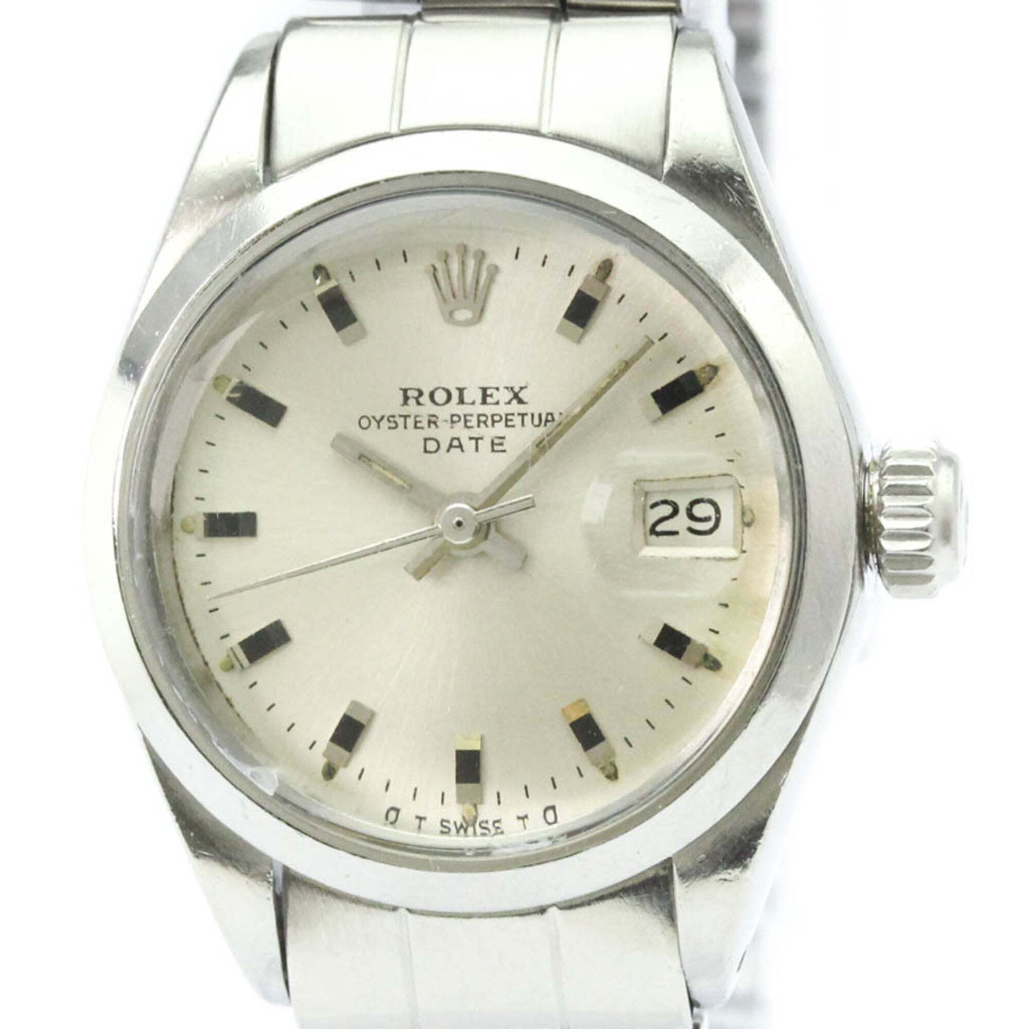 Rolex Oyster Perpetual Date 6916 Steel Automatic Ladies Watch Vintage